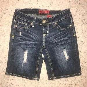 Mid-Thigh Jean Shorts
